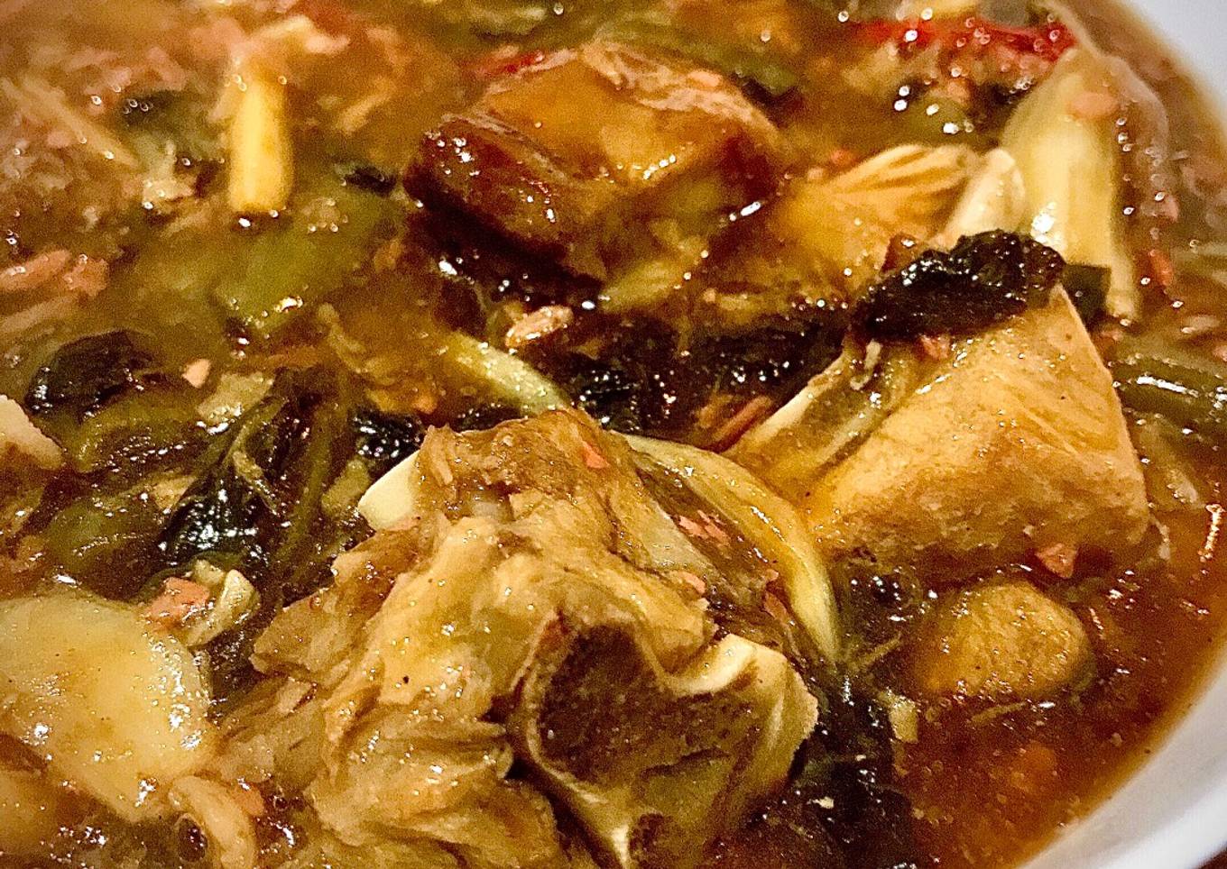 Bakut Cah Sayur Asin Angcau