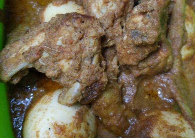 Rendang ayam + telor