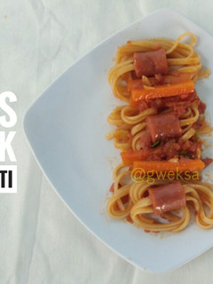 Foto resep Sosis tusuk spaghetti saos buatan sendiri