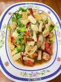 Spicy Rice Noodle Salad with Lotus Stems