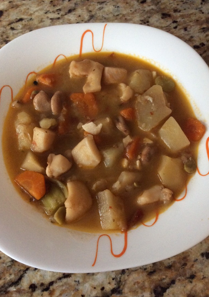 Una foto de Patatas en salsa con choco