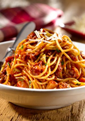 Una foto de Spaghetti barbacoa