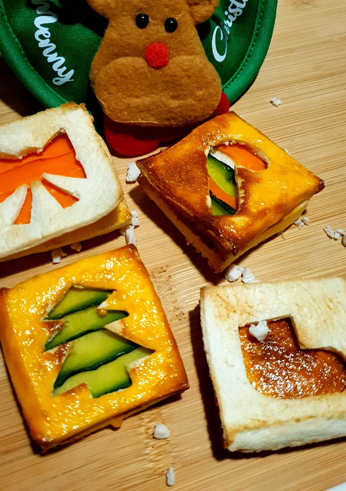 狗狗鮮食～點心，簡單吐司磚（氣炸鍋） 的食譜成品照片