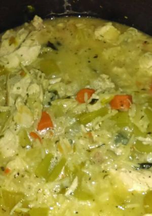 A picture of Chicken & rice stew.