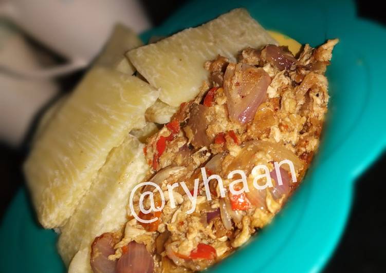 Steps to Make Ultimate Yam with Egg sauce