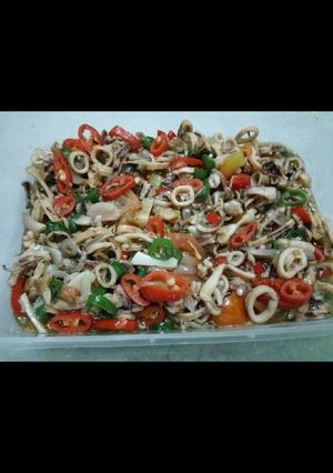 Foto resep Cumi asin mercon ala mama kia