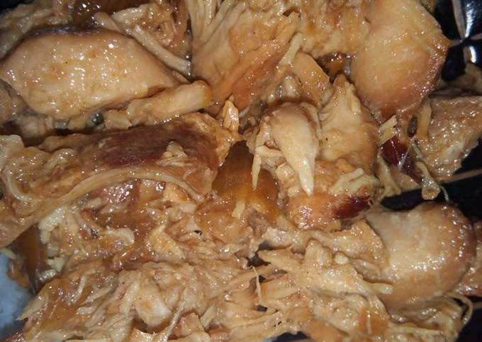Char Siu Shredded Chicken (Slow Cooker/Crockpot Recipe)