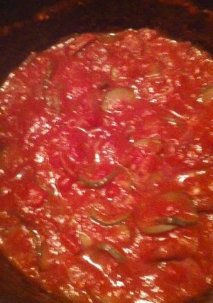 A picture of Zuchinni stew.