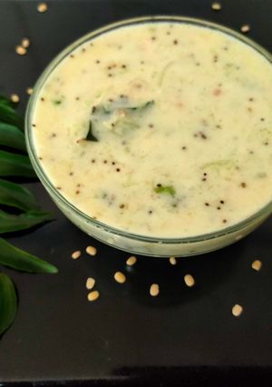A picture of Cucumber raita.