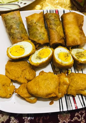 A picture of Chicken & cheese spring rolls # Ramzan special.