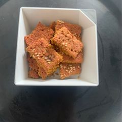 Beetroot crackers A picture of Beetroot crackers.