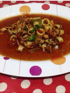 Foto resep Asin cumi saus padang ala inces (maharani susan)