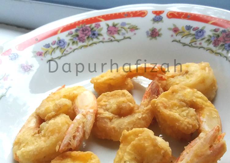 Resep Udang goreng tepung crispy Anti Gagal