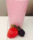 Licuado de fresa con frambuesa 🍓