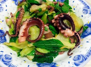 Hình của món Gỏi bạch tuộc.