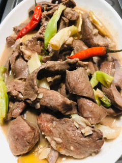 簡單下酒菜-蔥爆豬心 的食譜成品照片