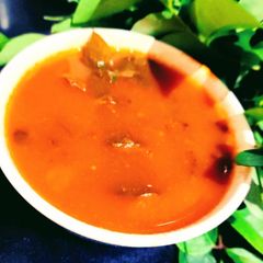 A picture of Tomato rasam.