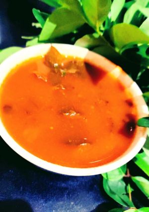 A picture of Tomato rasam.