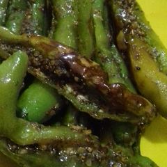A picture of Instant green chillies pickle.