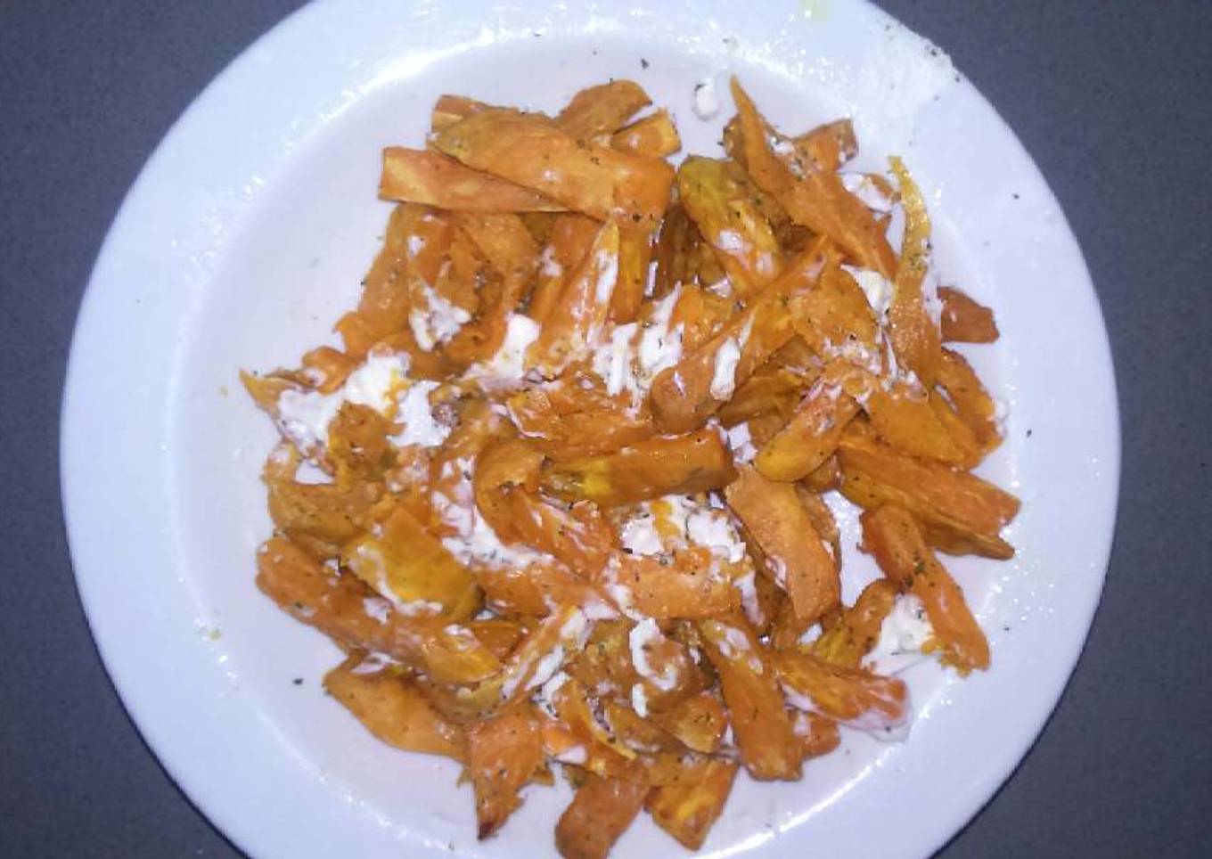 Sweet Potatoes with goat cheese