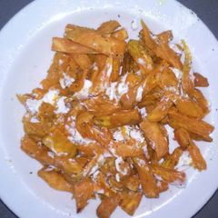 A picture of Sweet Potatoes with goat cheese.