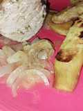 Solomillo en papillot, con cebollas y manzanas