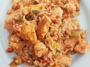 Una foto de arroz chaufa sin carne