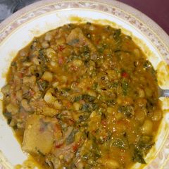 A picture of Yam &beans porridge.