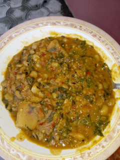A picture of Yam &beans porridge.
