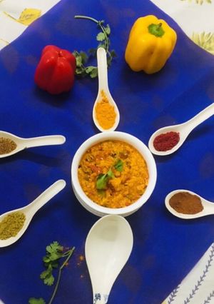A picture of Dhaba style paneer bhurji.