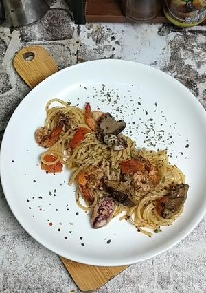 Gambar Aglio olio seafood