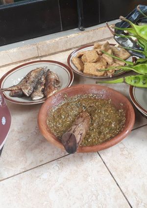 Foto resep Pedak sambel rawit + pete