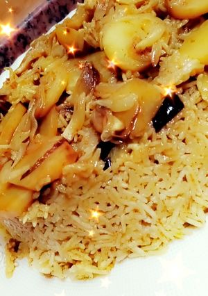 صورة لوصفة مقلوبة اللحمه على الطريقه الاردنيه