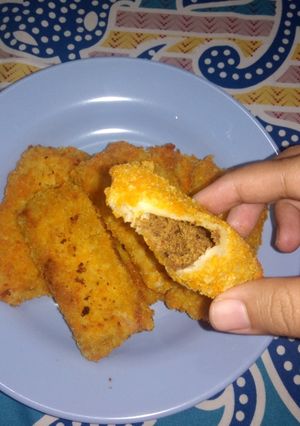 Foto resep Roti tawar isi Abon + selai nya