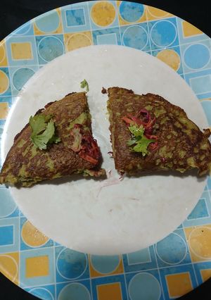 A picture of Moong dal and sprouts Wrap.