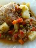 Pollo con papas a la olla, rápido y rico