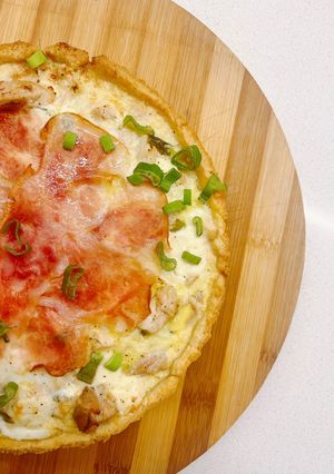Una foto de Tarta de pollo con masa keto o low carb