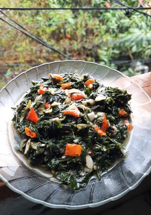 Foto resep Tumis Daun Singkong Simple