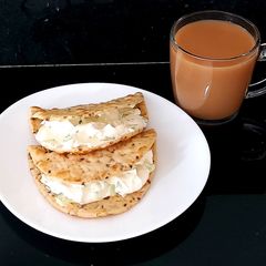 A picture of My Soft Cheese with chopped Cucumber Afternoon Tea.