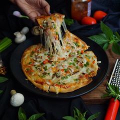 A picture of Leftover Pita Bread Pizza.