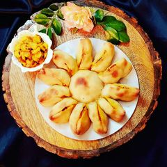 A picture of Corn garlic sunflower bread.