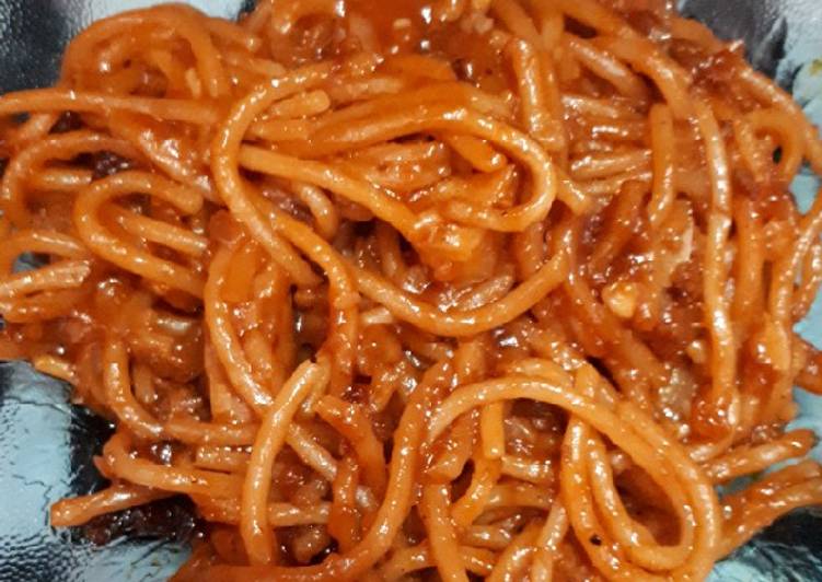 Resep Spagetti rasa mie korea hehe.. Anti Gagal