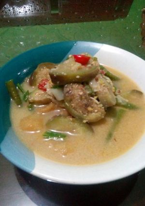 Foto resep lodeh terong dan kacang panjang