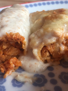 Una foto de Canelones de soja con masa de panqueques o crepes