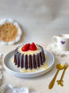Foto resep Puding coklat fla keju