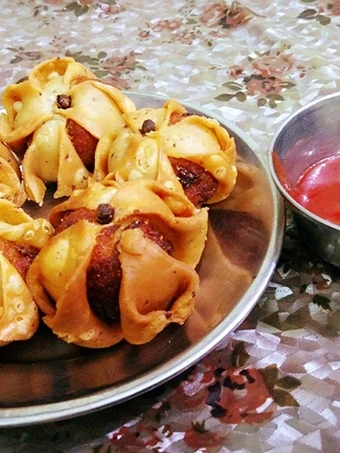 Recipe Deep fried Aloo flower the Awesome  Tasty