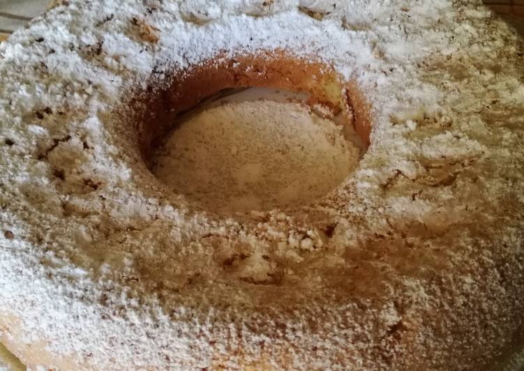 Ciambella all'acqua con cioccolato bianco
