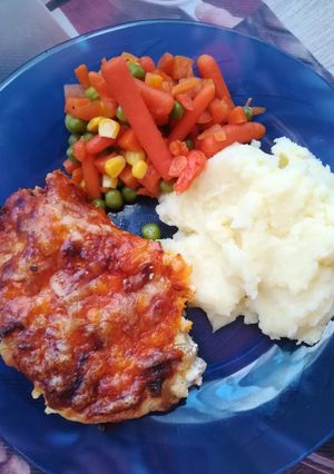 Tejfölös, tepsis karaj recept fotója
