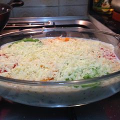A picture of Vegetable pie before baking.