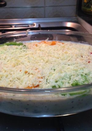 A picture of Vegetable pie before baking.